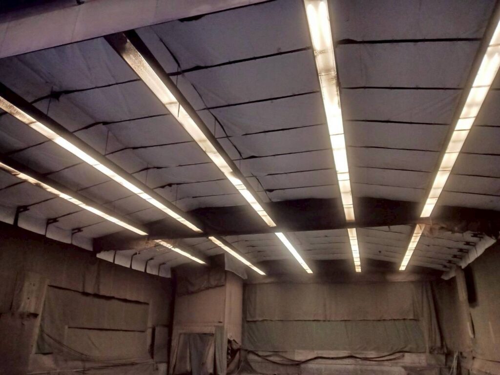 テント倉庫の施工事例の写真