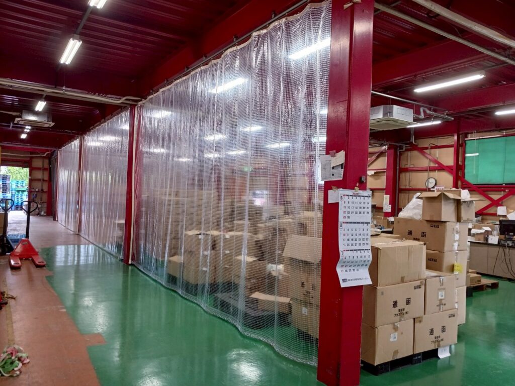 テント倉庫の施工事例の写真