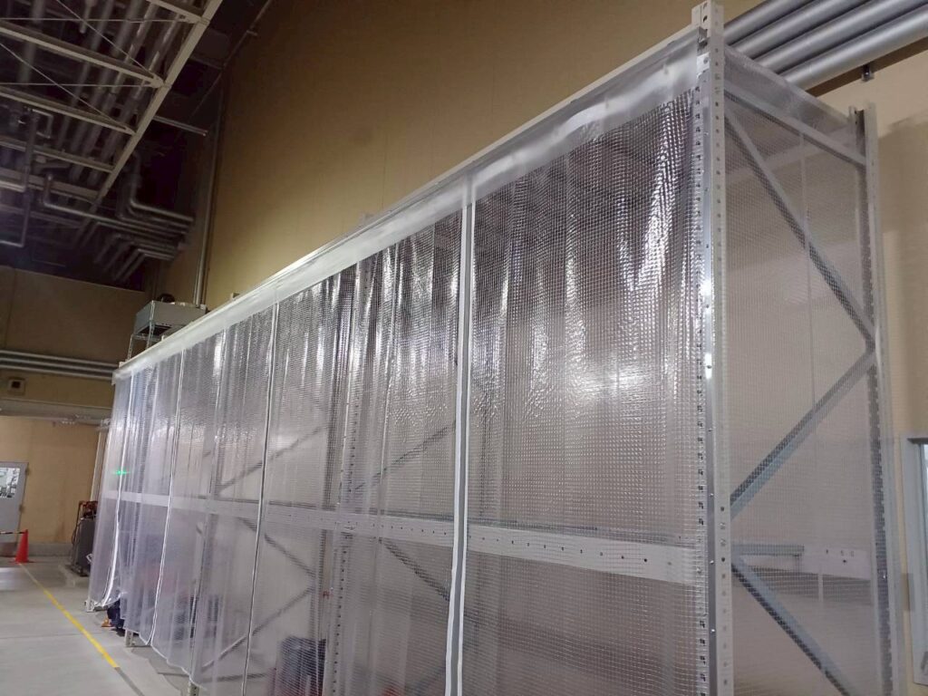 テント倉庫の施工事例の写真