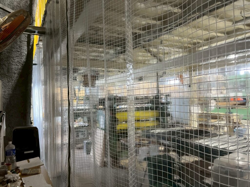 テント倉庫の施工事例の写真